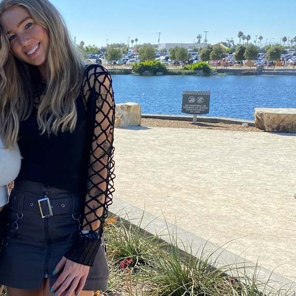 LF Black cut out long sleeve festival top - Picture 6 of 6